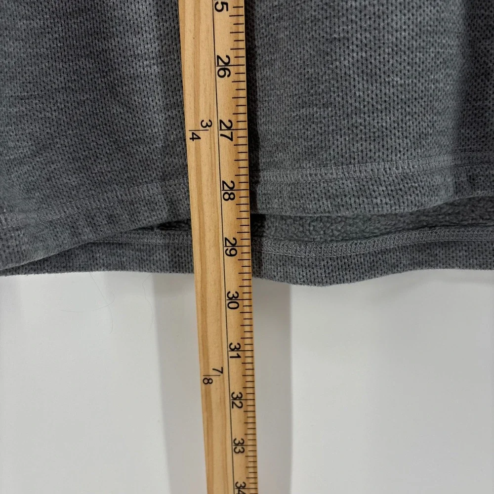 Adidas Mens Pullover XL Gray Quarter Zip B88408 Waffle Knit Fleece Golf Outdoor - Picture 7 of 9